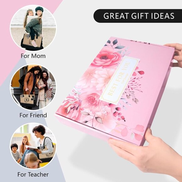 Personalized Canvas Tote Bag Women's Size Gift for Wedding Birthday Beach - Picture 7 of 7